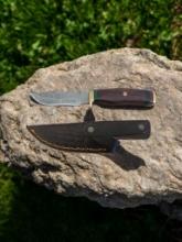 Damascus Handmade Knife with Sheath