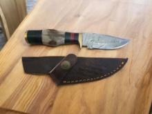 Damascus Handmade Knife with Sheath