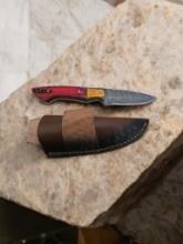 Damascus Handmade Knife with Sheath
