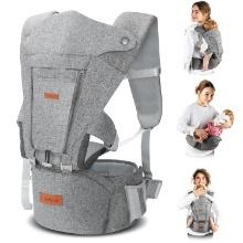 BABY CARRIER NEWBORN TO TODDLER - 6 IN 1, WITH HIP SEAT, ERGONOMIC, COZY INFANT CARRIER