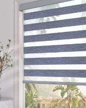 PERSILUX BLACKOUT CORDLESS ZEBRA BLINDS, 72"X72", DARK GREY