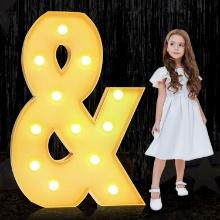 4FT LARGE MARQUEE LIGHT UP GIANT MOSAIC BALLOON FRAME, FOAM BOARD DECORATION