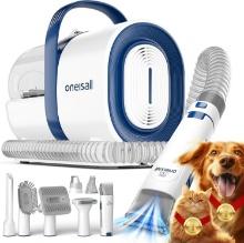 ONEISALL PET GROOMING VACUUM, CLIPPER NAIL GRINDER, 1.5L DUST CUP, 7 GROOMING TOOLS FOR SHEDDING