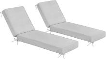 SUNDALE OUTDOOR OLEFIN CHAISE LOUNGE CUSHION SET OF 2, WATER-RESISTANT, 80 X 26 X 4 INCHES