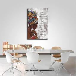 African American Inspirational Abstract Black Woman Colorful Headband Poster (16 24in Unframed)