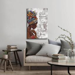 African American Inspirational Abstract Black Woman Colorful Headband Poster (16 24in Unframed)