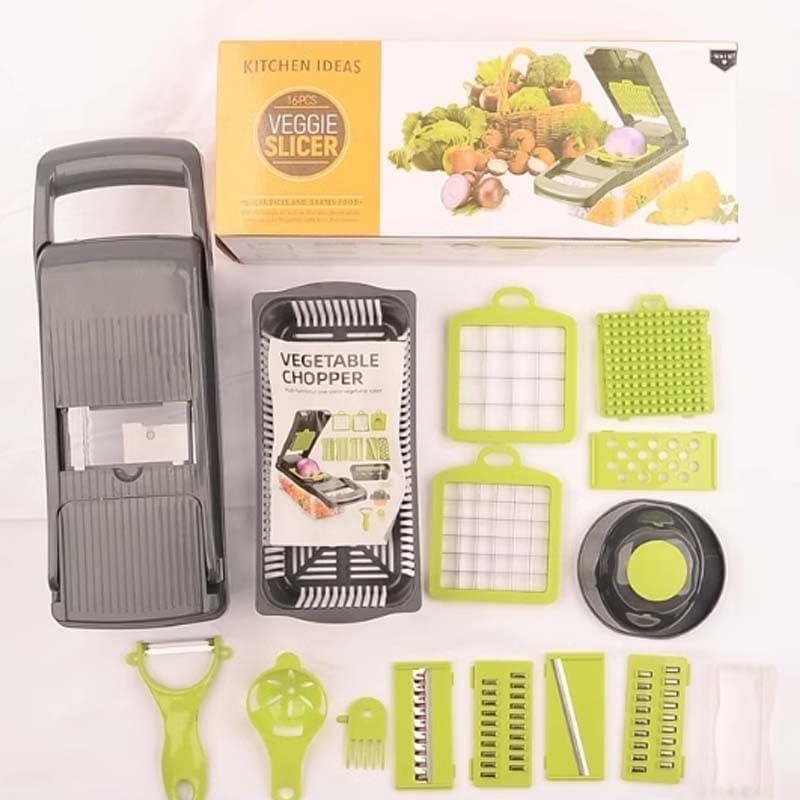 Ultra-Sharp 8-in-1 Vegetable Chopper - Safeguarded, Multi-Blade, Space-Saving Kitchen Essential
