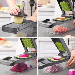 Ultra-Sharp 8-in-1 Vegetable Chopper - Safeguarded, Multi-Blade, Space-Saving Kitchen Essential