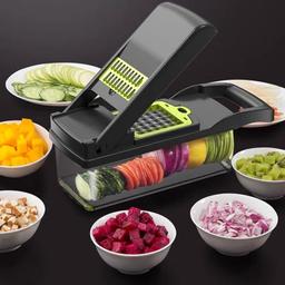 Ultra-Sharp 8-in-1 Vegetable Chopper - Safeguarded, Multi-Blade, Space-Saving Kitchen Essential