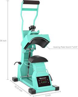 Hat Heat Press Machine with 2 Platens, Cap Heat Press for Sublimation & HTV, Print Caps Easy