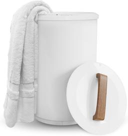 SAMEAT Towel Warmer - Large Bucket, Auto Shut Off, Fits Two 40"X70" Towels, Wood Handle