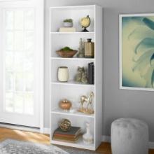 Mainstays 5-Shelf Bookcase with Adjustable Shelves, White