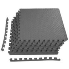 BalanceFrom 3/4 In. Thick Flooring Puzzle Mat, EVA Foam Interlocking Tiles, 24 Sq Ft, Gray