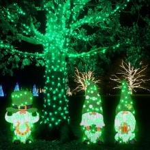 Ganeen 3 Pcs St. Patrick's Day Gnomes Yard Sign, 24x20 Inch, 50 LED Lights, for Home/Garden/Yard
