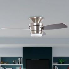 Harbor Breeze Mazon 44-in Brushed Nickel LED Indoor Ceiling Fan with Light and Remote