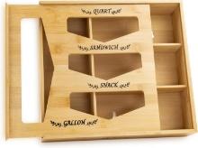 ALL-IN-ONE ZIPLOC BAG ORGANIZER FOR KITCHEN DRAWER | EASY ACCESS FOR SANDWICH, QUART, SNACK, GALLON