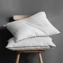 BPC Organic Feather Down Pillow, Queen, Set of 2, Medium-Firm, Hotel Luxury, 20x30 Inches