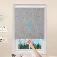 GENIMO Blackout Roller Shades, Cordless, Thermal Insulated, UV Protection, 23" W X 75" H, Grey