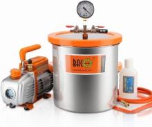 BACOENG 3 Gallon Vacuum Chamber Kit 3.6 CFM Pump, Degassing Kit, Acrylic Lid