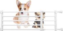 22"-39.37" Short Dog Gate, Pressure Mount, Indoor Puppy Gate S(9.4''H), White