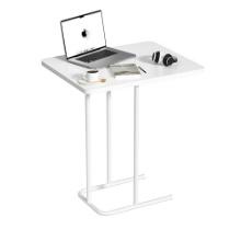 C-Shaped End Table, Side Table for Sofa, Coffee Table and Laptop Stand, Small TV Tray Table