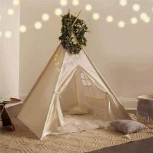 PlayVibe Kids Teepee Canopy - Toddler Play Tent with LED Star Lights, Indoor Outdoor Fun