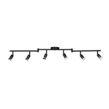 GLOBE 59693 6-Light Track Lighting, Matte Black, Adjustable Heads, Bendable Arms, Dimmable