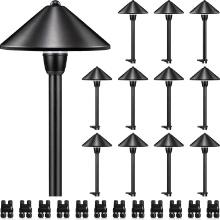 SUNVIE 3W LED Low Voltage Landscape Path Lights, 3000K, Waterproof, 12 Pack