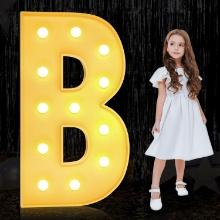 4FT Marquee Light Letter Mosaic Frame, Wedding Baby Shower Decoration (B, 4FT)