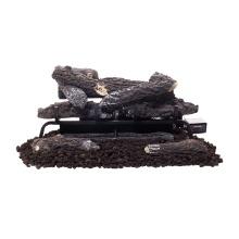 MASTER FORGE 24-IN 33000-BTU DUAL FUEL FIREPLACE LOGS W/THERMOSTAT AND REMOTE