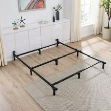 MAINSTAYS 7" ADJUSTABLE METAL BED FRAME, BLACK, ADJUSTS TWIN - QUEEN