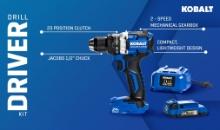 KOBALT 24V 1/2-IN BRUSHLESS CORDLESS DRILL, 1 BATTERY, CHARGER & BAG INCLUDED