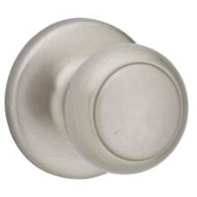 COVE SATIN NICKEL PASSAGE HALL/CLOSET DOOR KNOB FEATURING MICROBAN ANTIMICROBIAL TECHNOLOGY