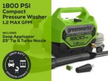 Greenworks 1800-PSI 1.2-GPM Cold Water Electric Pressure washer w/2 Spray Tips
