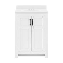 STYLE SELECTIONS LOWRY 25-IN WHITE SINGLE SINK BATHROOM VANITY W/WHITE ACRYLIC TOP
