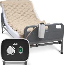 VIVE ALTERNATING AIR PRESSURE MATTRESS PAD - BED SORE PREVENTION - INCLUDES CUSHION & QUIET PUMP