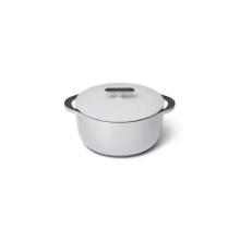 6.5 QT. GRAY CAST IRON DUTCH OVEN WITH FLAT LID
