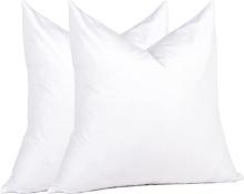 8 X 18 FEATHER DOWN THROW PILLOW INSERT (SET OF 2, WHITE) FOR SOFA, COUCH, BED