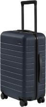 22 INCH AWAY CARRY-ON, LIGHTWEIGHT HARDSIDE SPINNER SUITCASE, TSA LOCK, NAVY BLUE