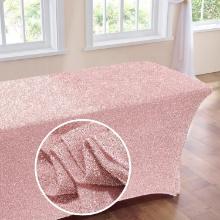 8FT BLACK GLITTER TABLECLOTH, 2 PACK FOR PARTY, WEDDING, EVENT - COLOR IS BLACK