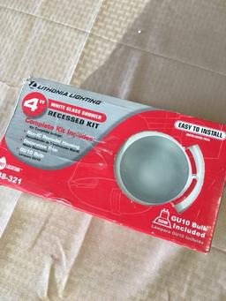 Lithonia Lighting Recessed Lighting 4 in. GU10 White Glass Recessed, $28.72 Est. Retail Value