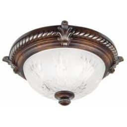 Hampton Bay Bercello Estates 15 in. 2-Light Volterra Bronze Flushmount, $71.27 Est. Retail Value