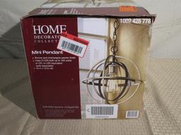 Home Decorators 1-Light Bronze and Champagne Pewter Orb Mini Pendant, $68.99 Est. Retail Value