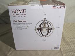 Home Decorators 1-Light Bronze and Champagne Pewter Orb Mini Pendant, $68.99 Est. Retail Value