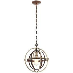 Home Decorators 1-Light Bronze and Champagne Pewter Orb Mini Pendant, $68.99 Est. Retail Value