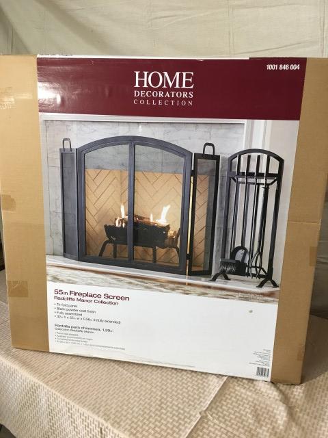 Home Decorators Collection 55 in. Radcliff Manor 3-Panel Fireplace Screen, $80.48 Est. Retail Value