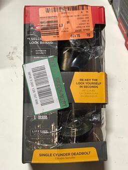 Kwikset 980 Single Cylinder Deadbolt featuring SmartKey in Venetian Bronze. $24 MSRP