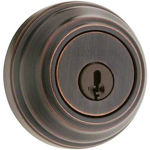 Kwikset 980 Single Cylinder Deadbolt featuring SmartKey in Venetian Bronze. $24 MSRP