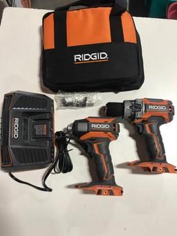 RIDGID 18-Volt Lithium-Ion Cordless Brushless Hammer Drill & Impact Driver. $321 MSRP