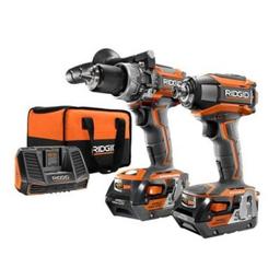 RIDGID 18-Volt Lithium-Ion Cordless Brushless Hammer Drill & Impact Driver. $321 MSRP
